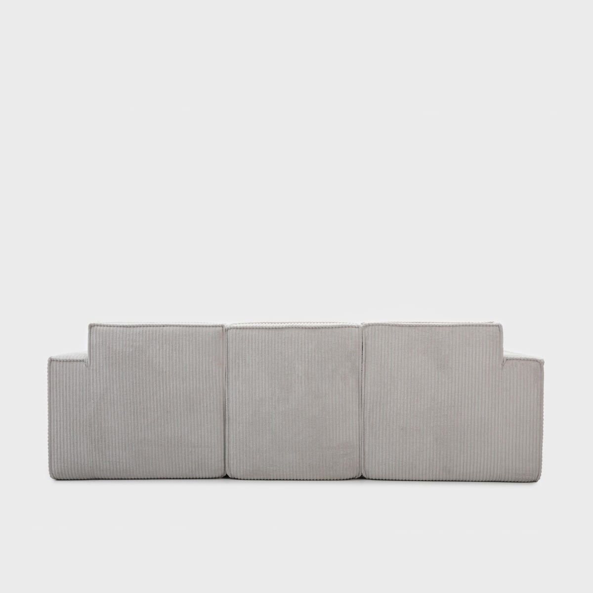 Sofa modułowa LYKKE 3-osobowa jasnoszara piankowa sztruksowa 263x88x73 cm