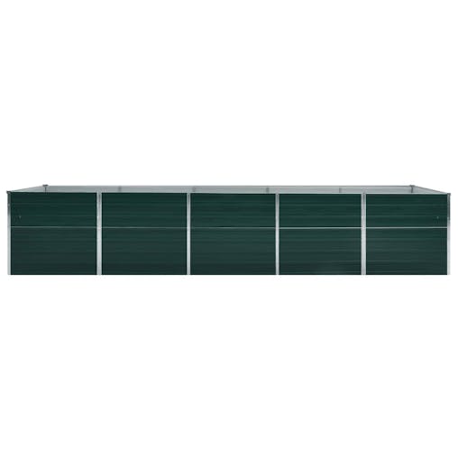 NNEVL Garden Raised Bed Galvanised Steel 400x80x77 cm Green