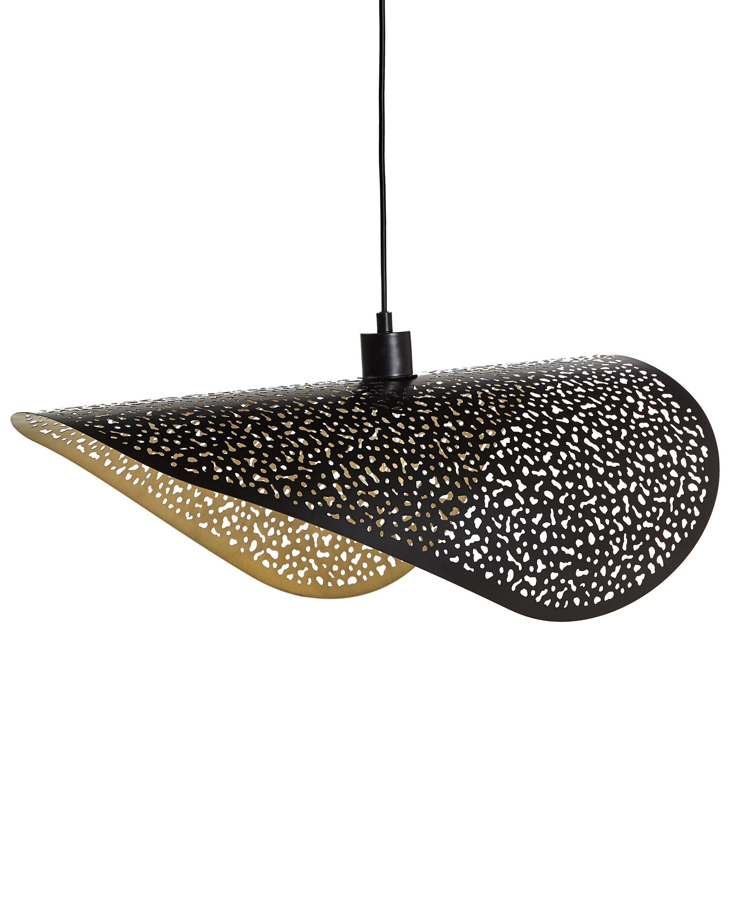 Lampa wisząca z metalowym kloszem czarna