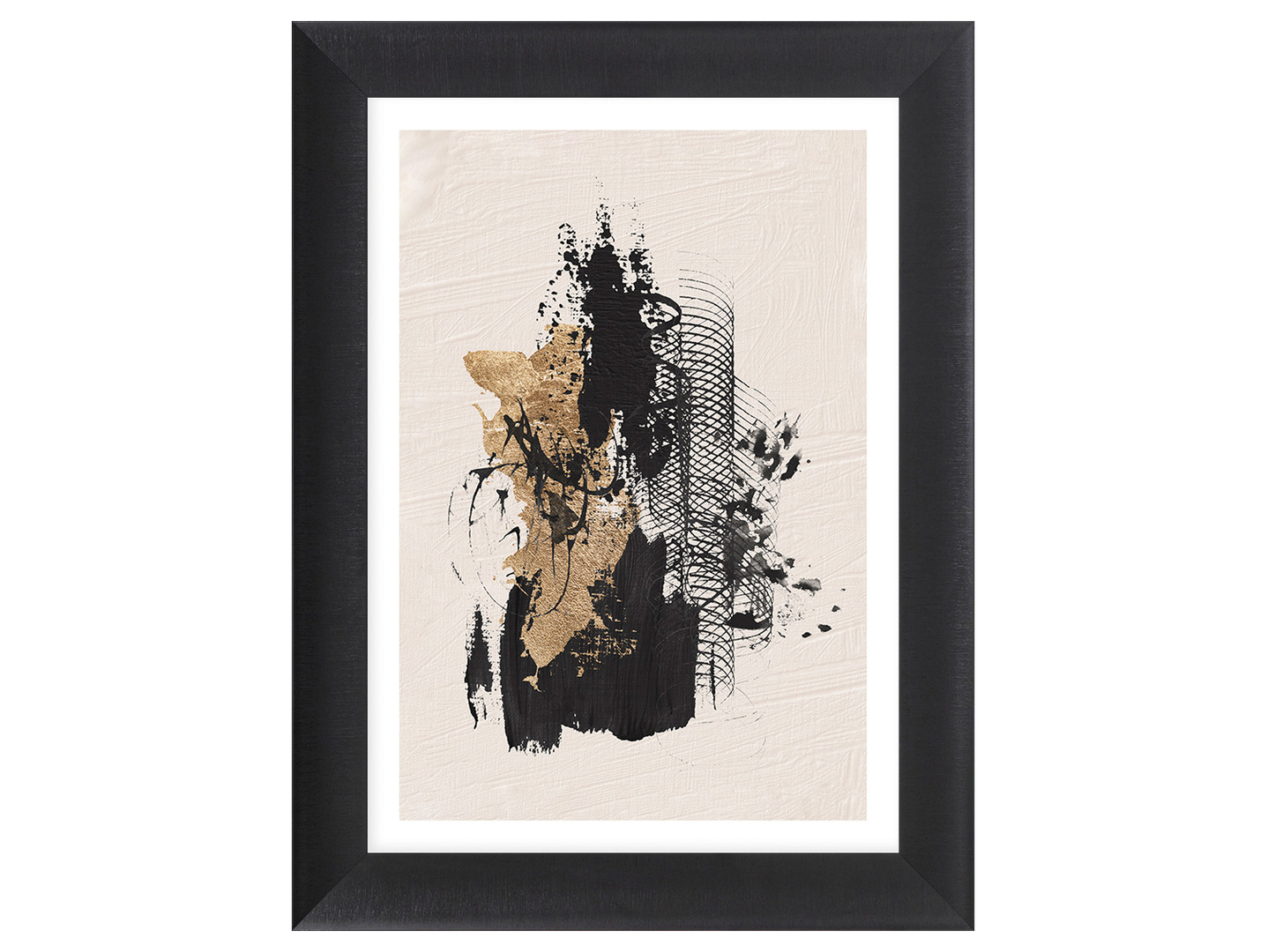 Obraz w ramie Black Spiral Abstract65x85 cm