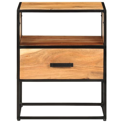 NNEVL Bed Cabinet 40x30x50 cm Solid Acacia Wood