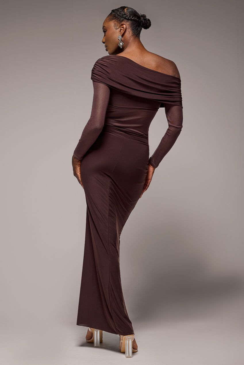 Goddiva Super Split Front Drawstring Maxi Skirt