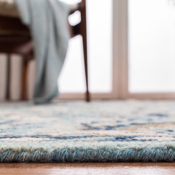 SAFAVIEH Handmade Blossom Rosalee Modern Floral Wool Rug