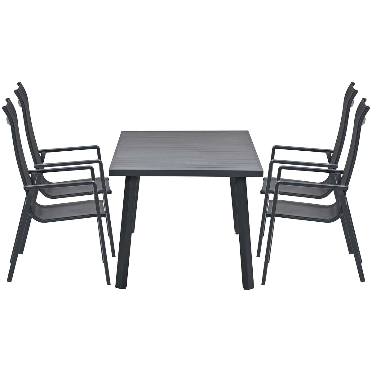 Garden Impressions Osaka stapelbare tuinstoelen 4 stuks   Terni tafel 160 cm