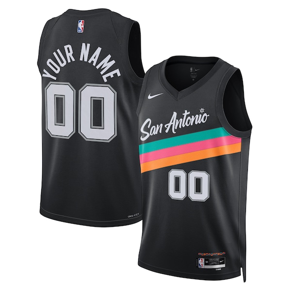 San Antonio Spurs Nike Unisex 2025/26 City Edition Swingman Custom Jersey - Black