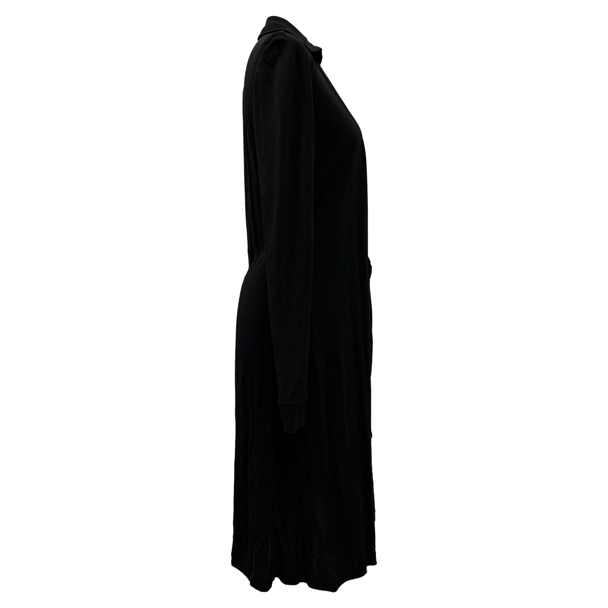 Diane Von Furstenberg Preloved V-Neck Knee-Length Dress in Black Rayon
