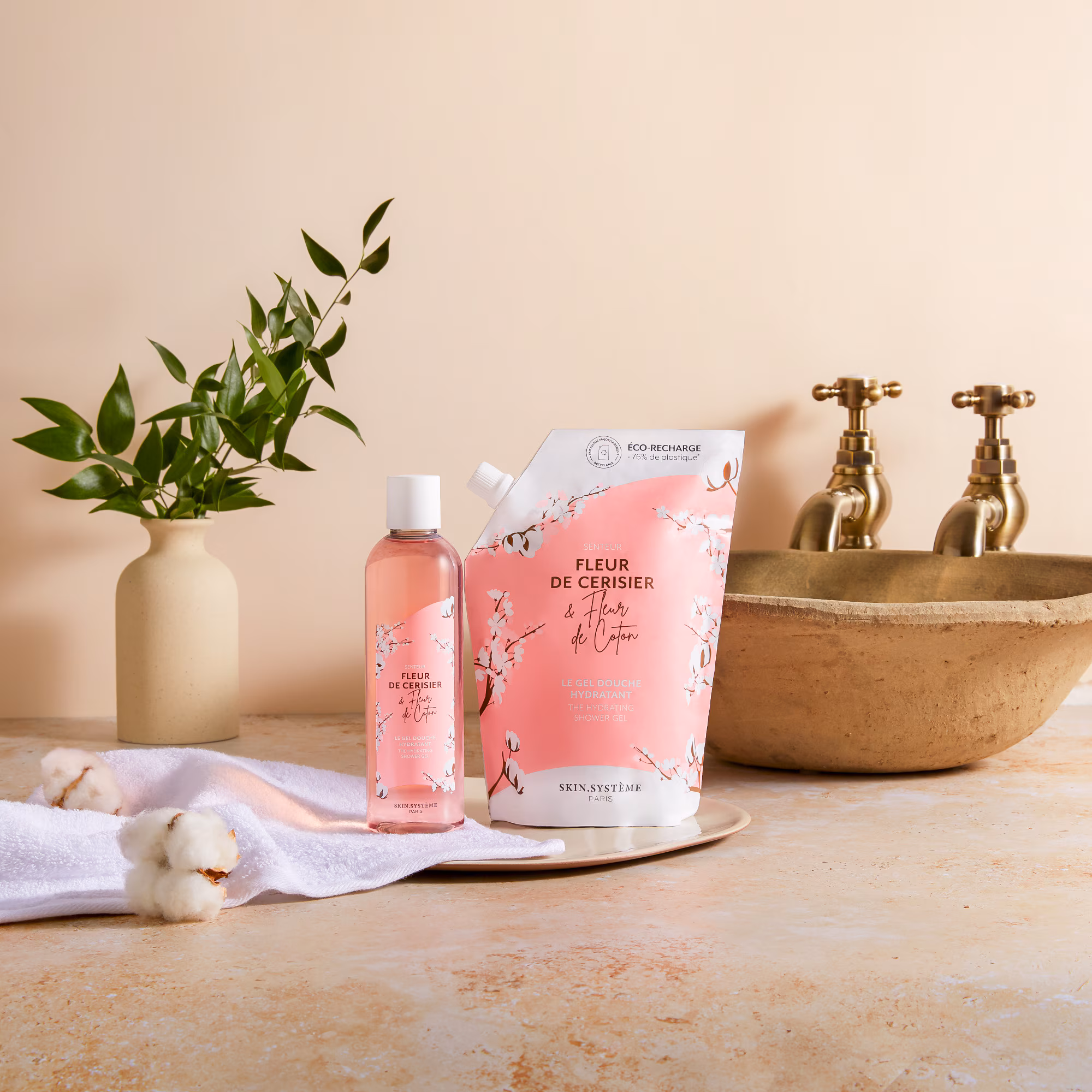 BATH&BODYGel douche hydratant fleurs de cerisier & fleur de coton - recharge