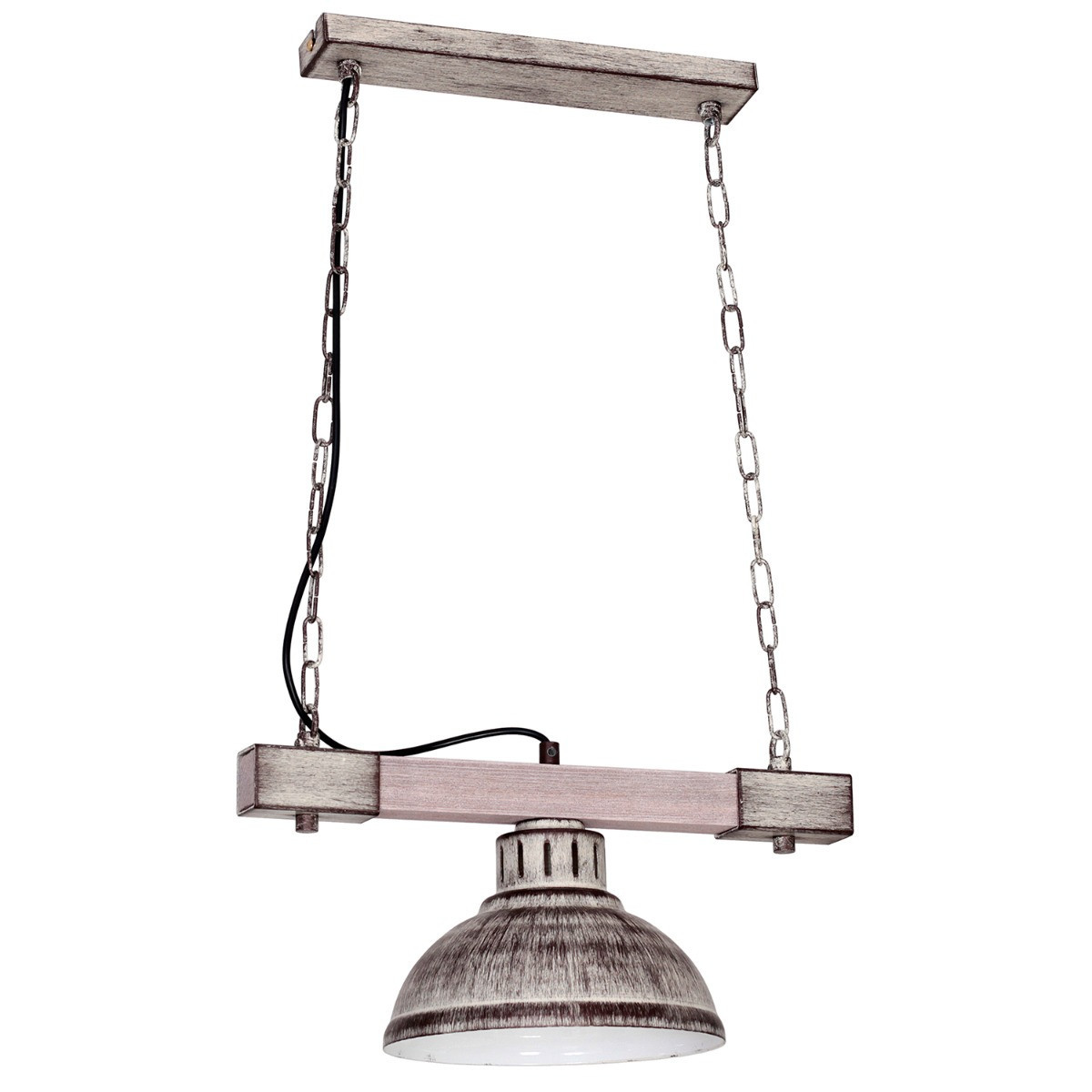 Lampa wisząca brązowo-jasne drewno Hakon 1xE27x15W wym: 66x40x21 cm Luminex