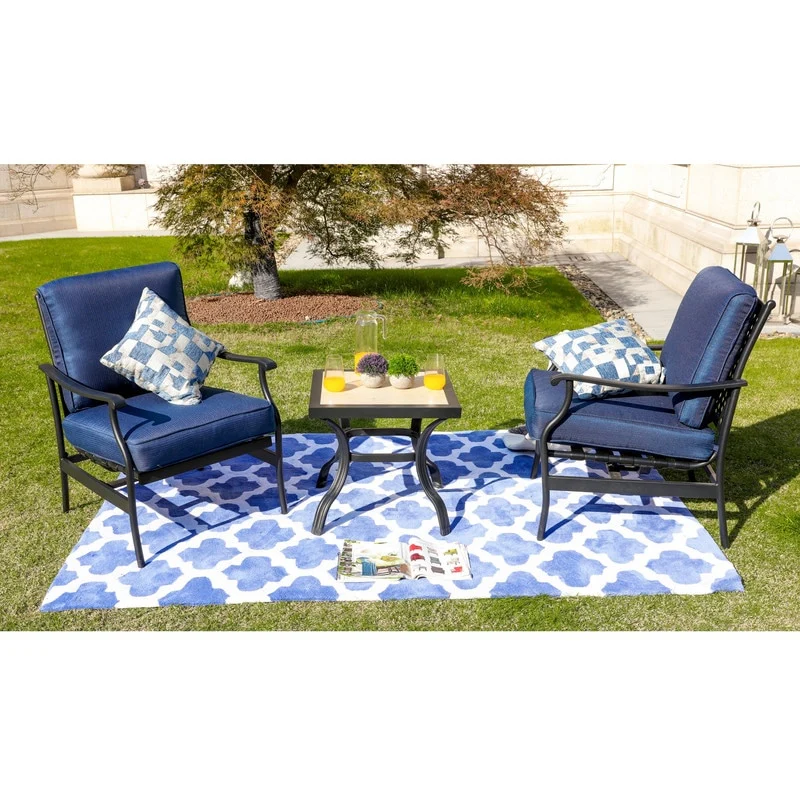 PATIO FESTIVAL 3-Piece Outdoor Conversation Set with Cushions