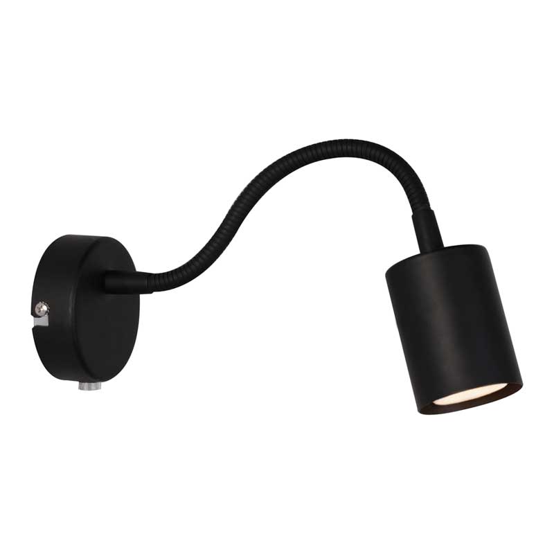 Nordlux Explorer Flex Wandlamp - GU10 - 2700K - Zwart