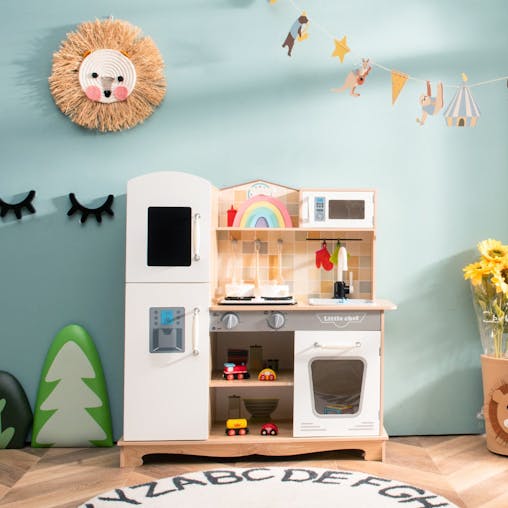 NNECW Pretend Cooking Play Toy with Realist Light and Sound for Kids