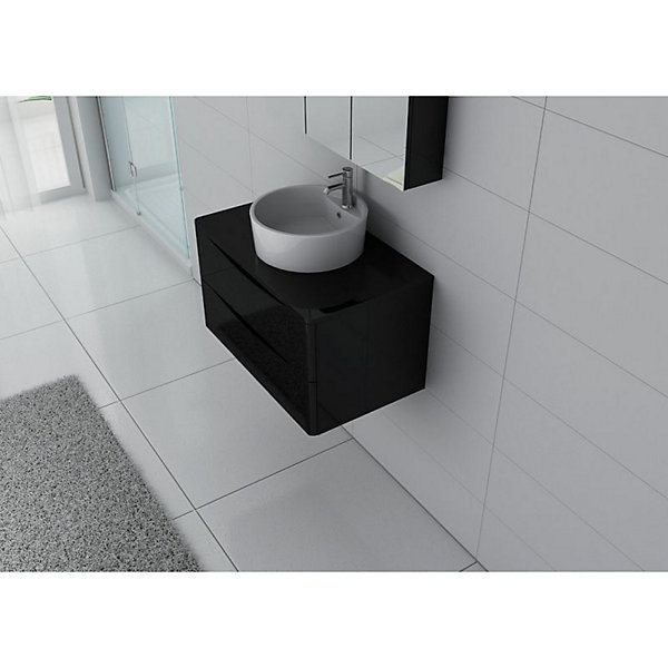 Meuble de salle de bain Terranova 800 Noir