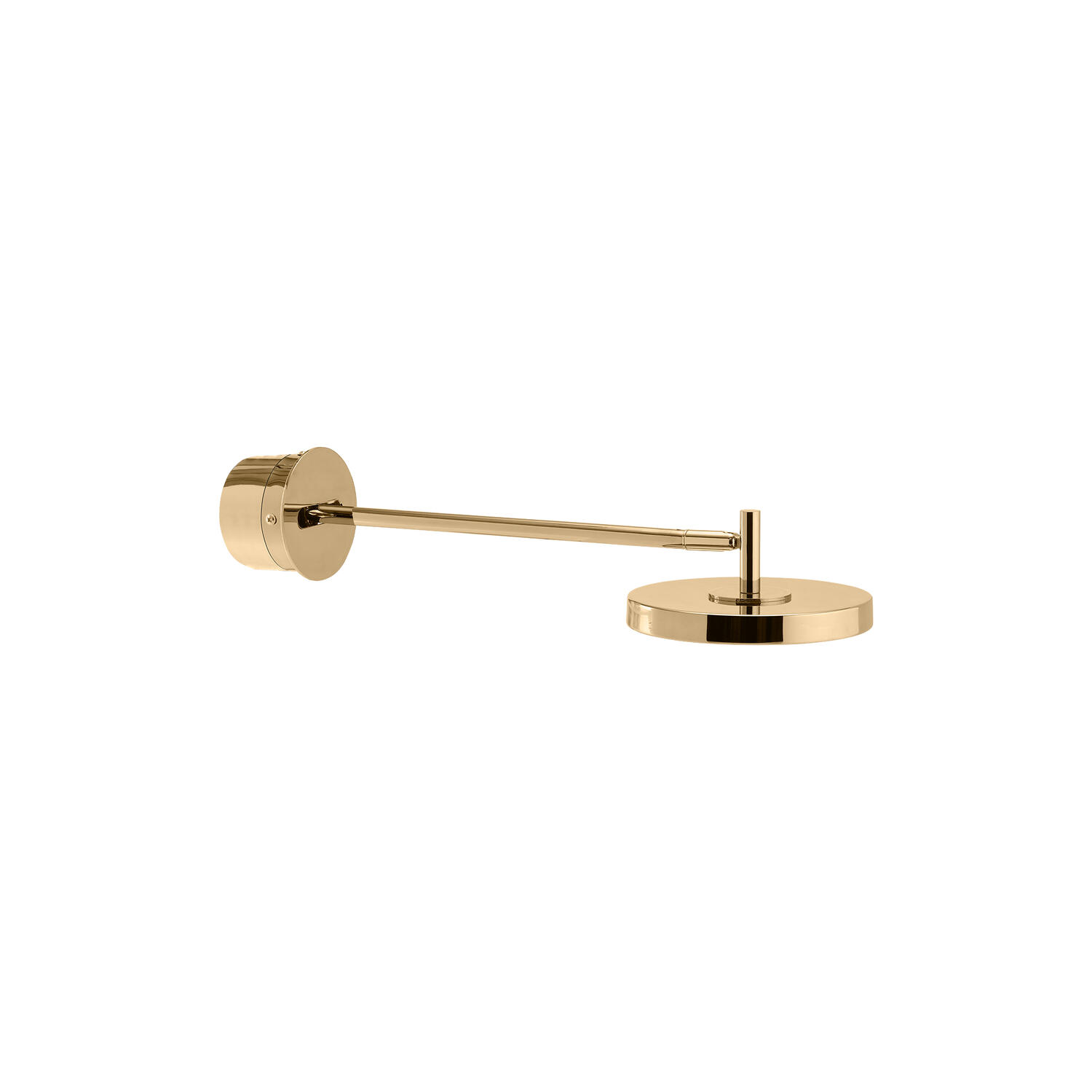 Asteria Long Monochrome Wall Lamp, polished brass