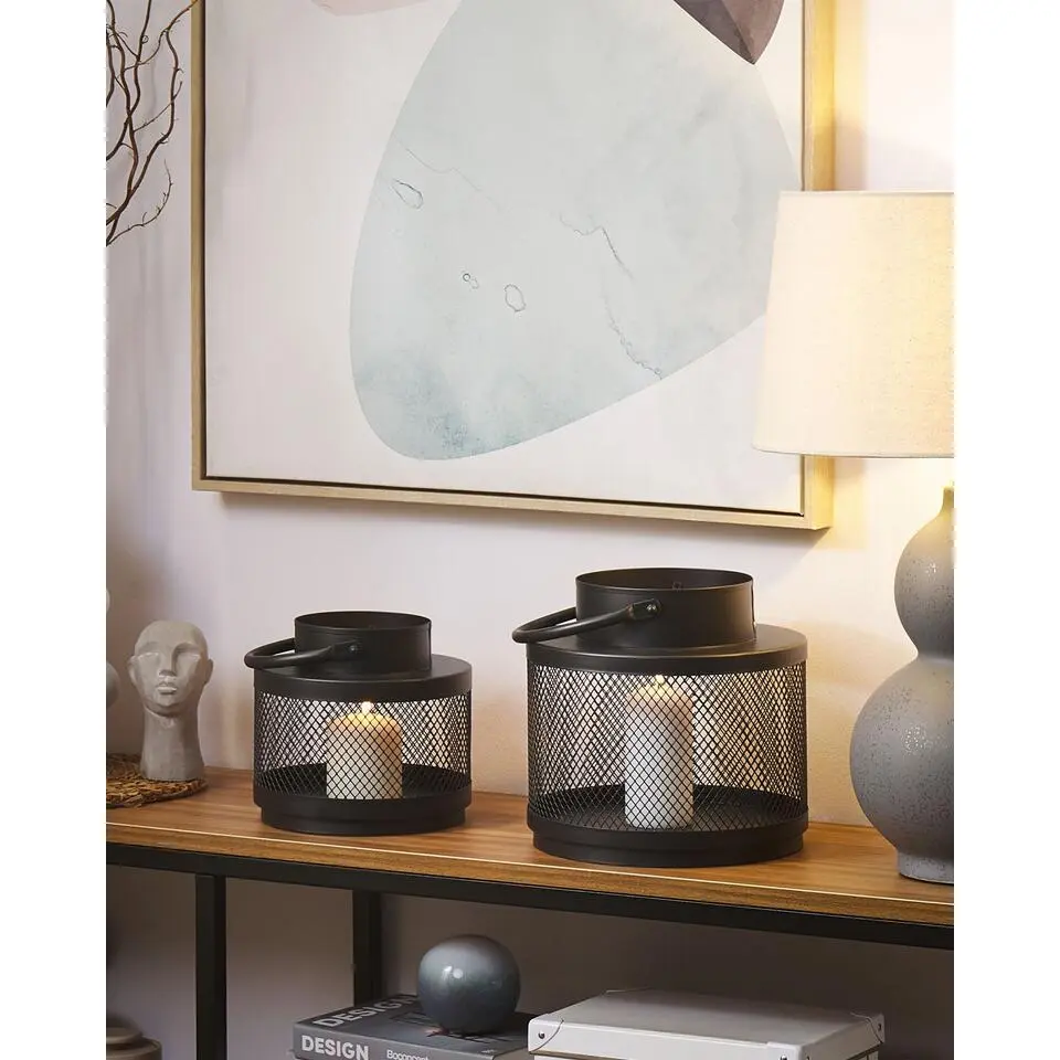 YAMDENA - Lantaarn - Zwart - IJzer