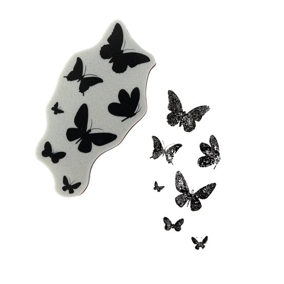 Flying Butterflies Tattoo Cling Stamp