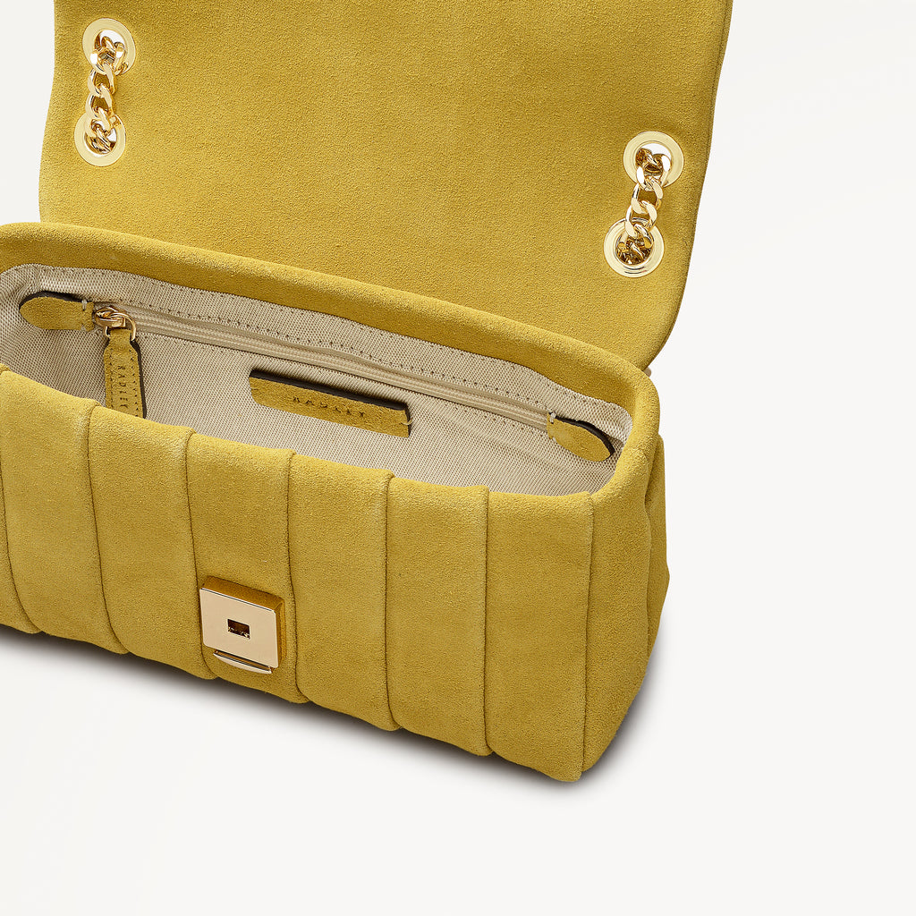 Burton Way - Quilt Suede - Small Flapover Cross Body
