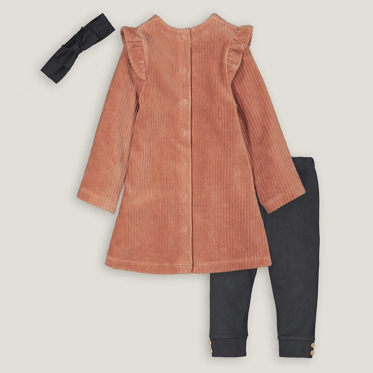 Ensemble 3 pièces robe, legging et bandeau