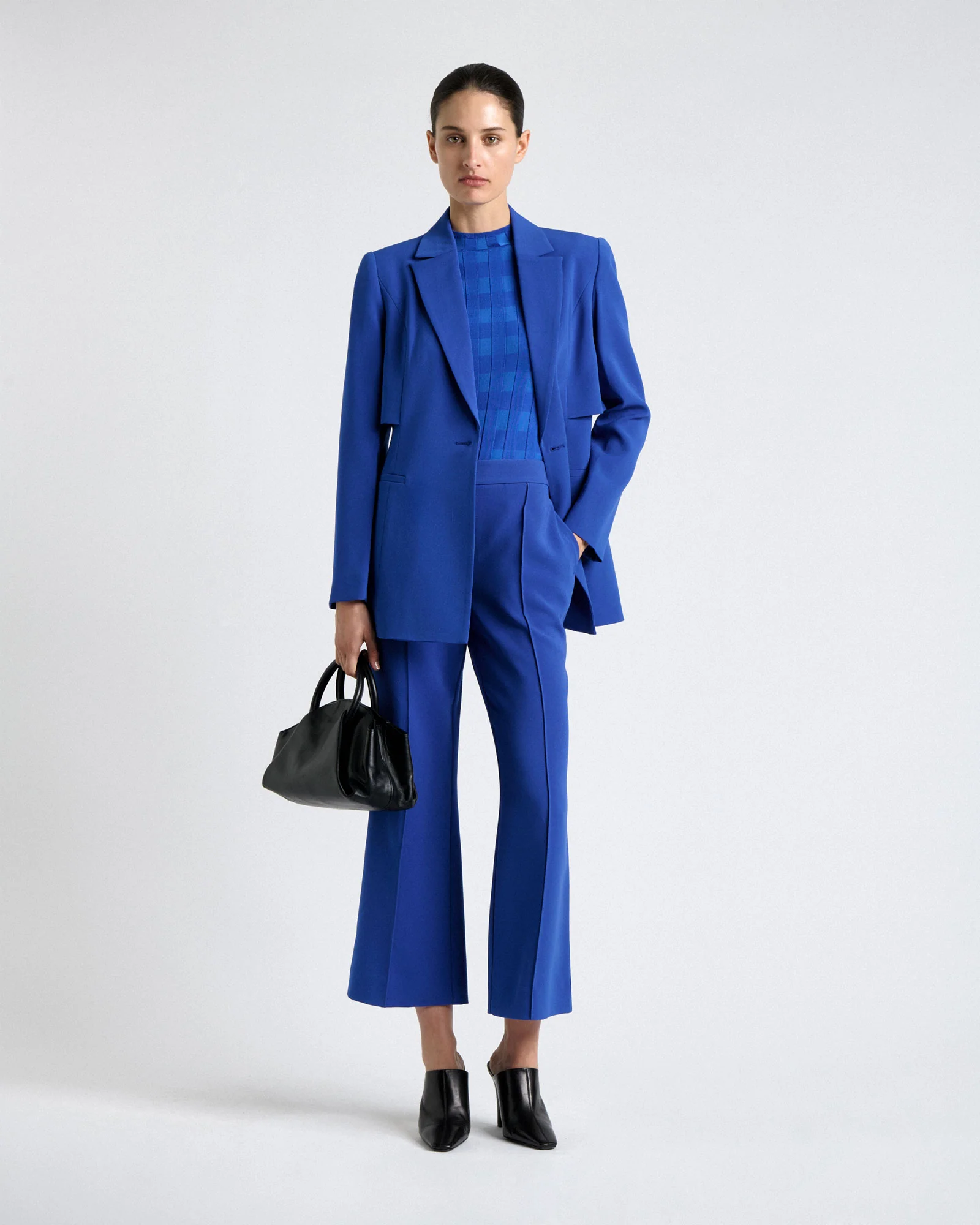 Cobalt Cropped Flared Leg Pant