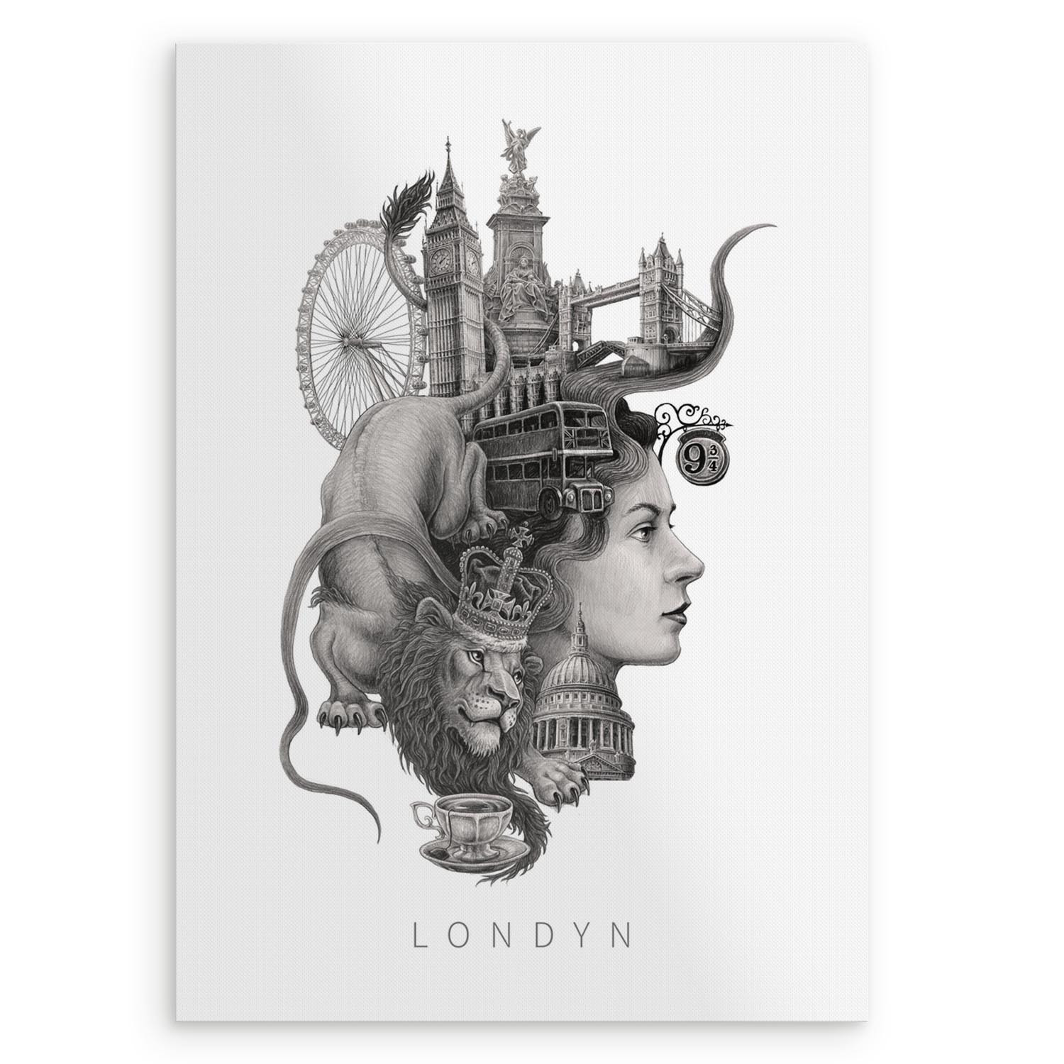 Plakat Londyn, elegancka dekoracja 20x30 cm