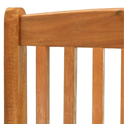 NNEVL Folding Garden Chairs 2 pcs Solid Eucalyptus Wood