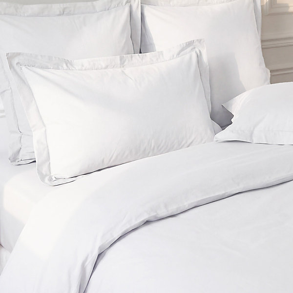 Lot de 2 taies d'oreiller en percale de coton Blanc 65x65 cm SOFT PERCALE