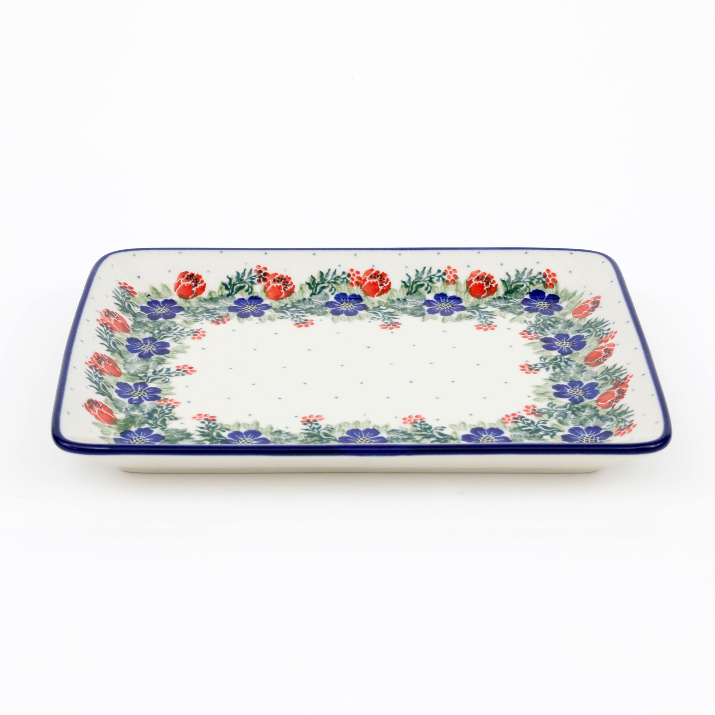 Tacka ceramiczna 111 24/18cm  1535X Czerwony wianuszek