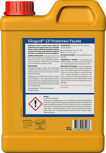 Imperméabilisant pour façade Sika Sikagard 2 L