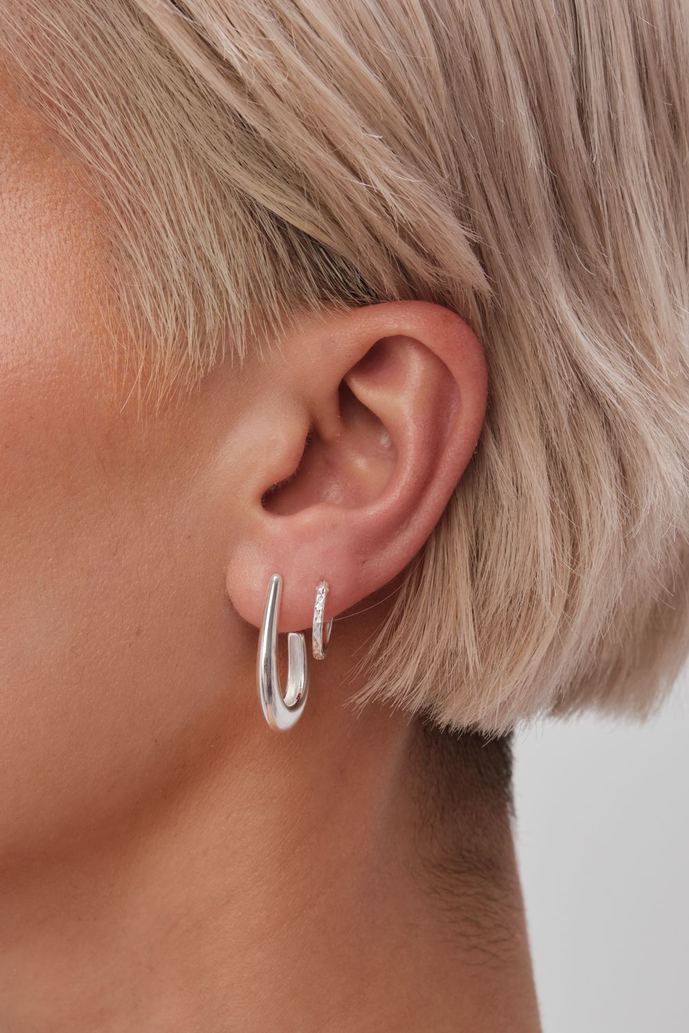 Simply Silver Simply Silver Sterling Silver 925 Mini Diamond Cut Hoop Earrings