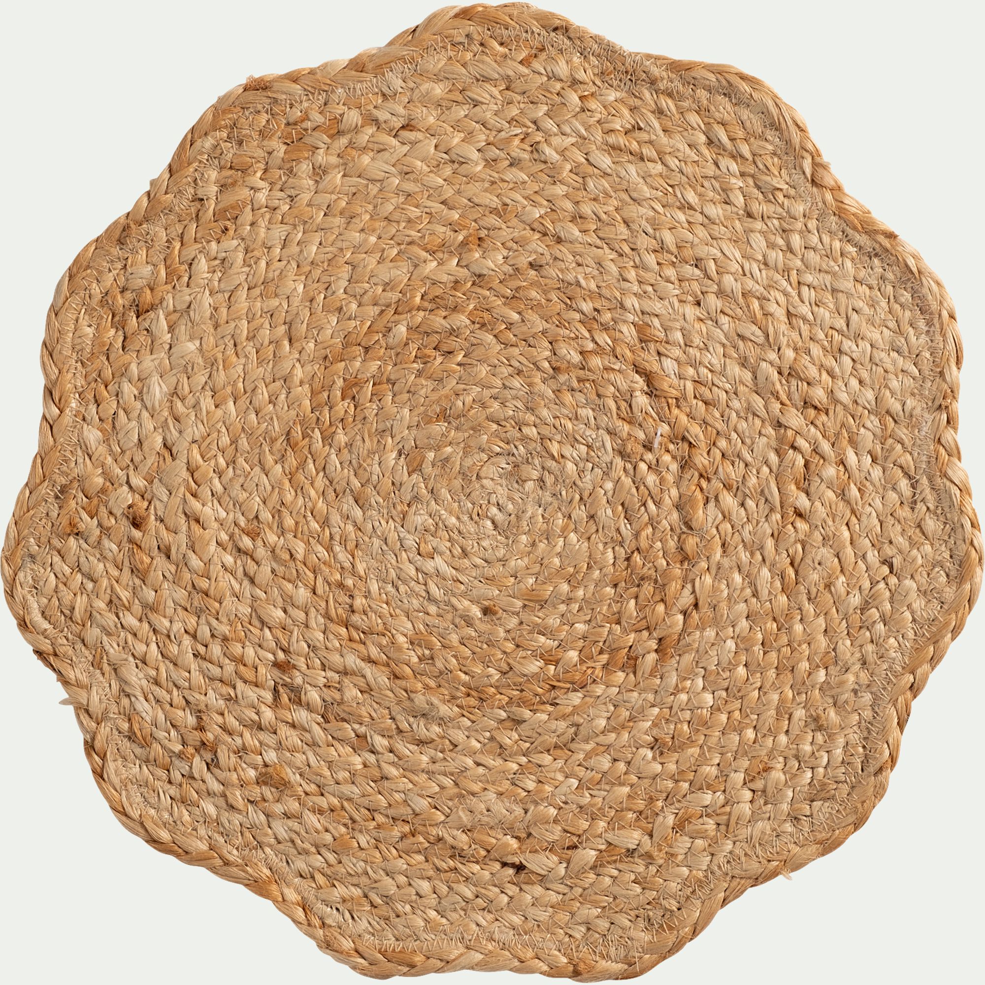 CORIS - Lot de 2 sets de table fleur en jute D35cm - naturel