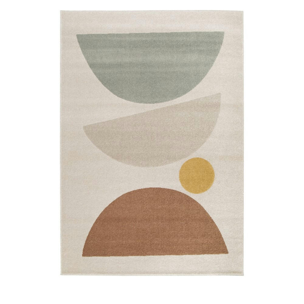 LÉO - Tapis contemporain à motif géométrique multicolore 120x170 cm