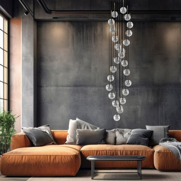 Duża lampa wisząca AURORA TRANSPARENT 10258 TK Lighting