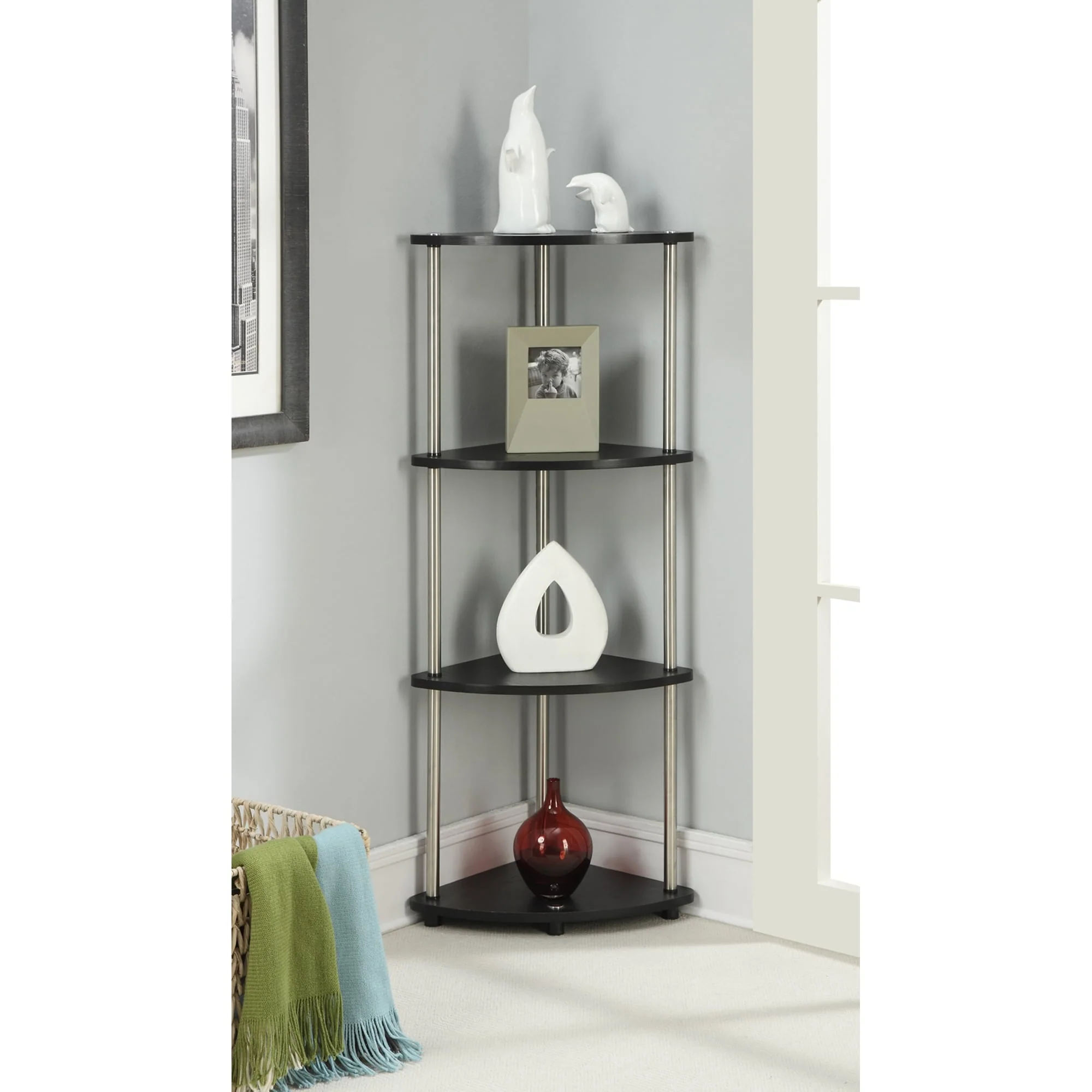 Convenience Concepts Designs2Go 4 Tier Corner Shelf