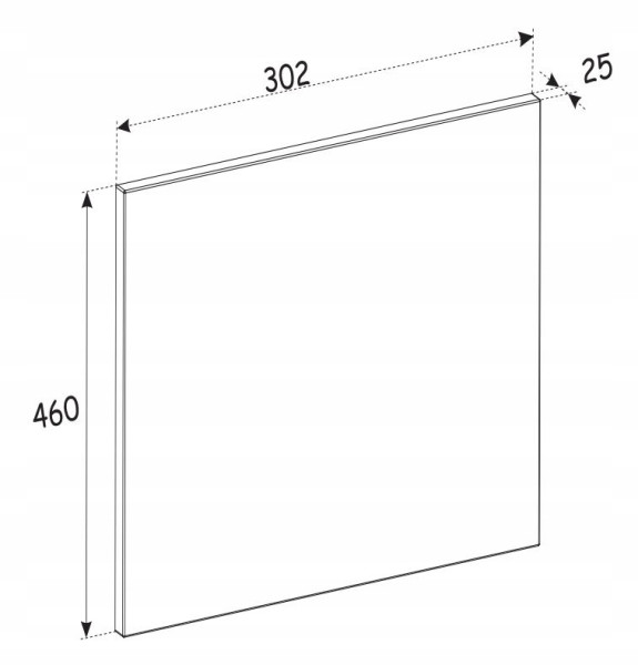 BLAT do Szafki Łazienkowej 30 cm DĄB OLEJOWANY 25 mm MDF