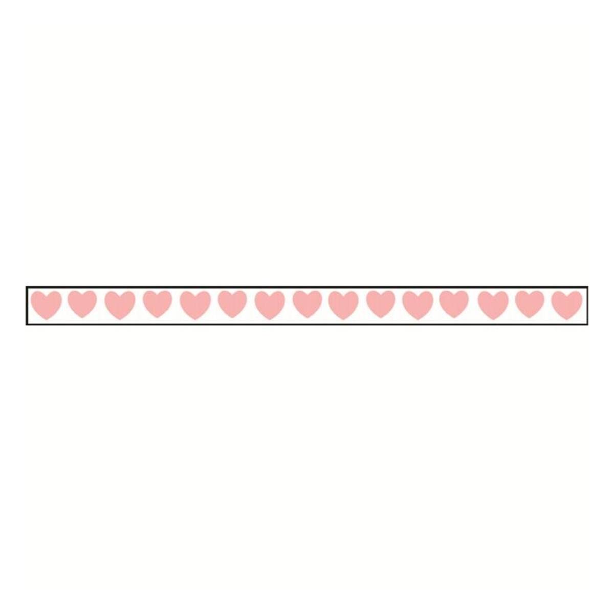 Baby Pink Hearts Satin Ribbon 6mm x 4m