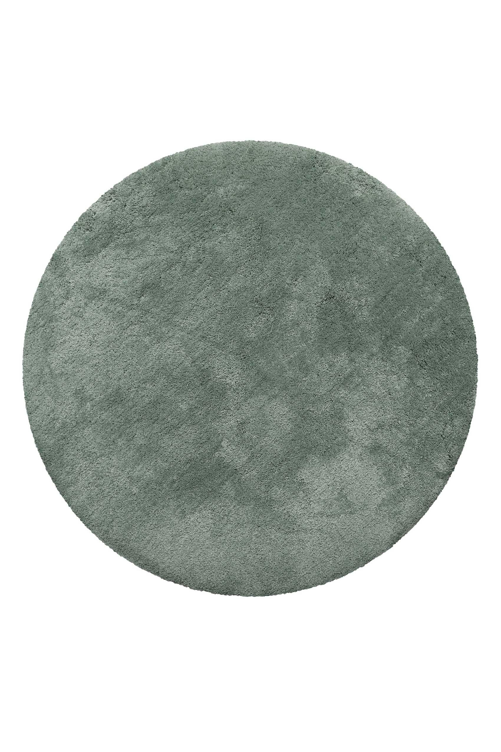 PORTO AZZURRO - Tapis de bain microfibre rond très doux uni vert sauge D90