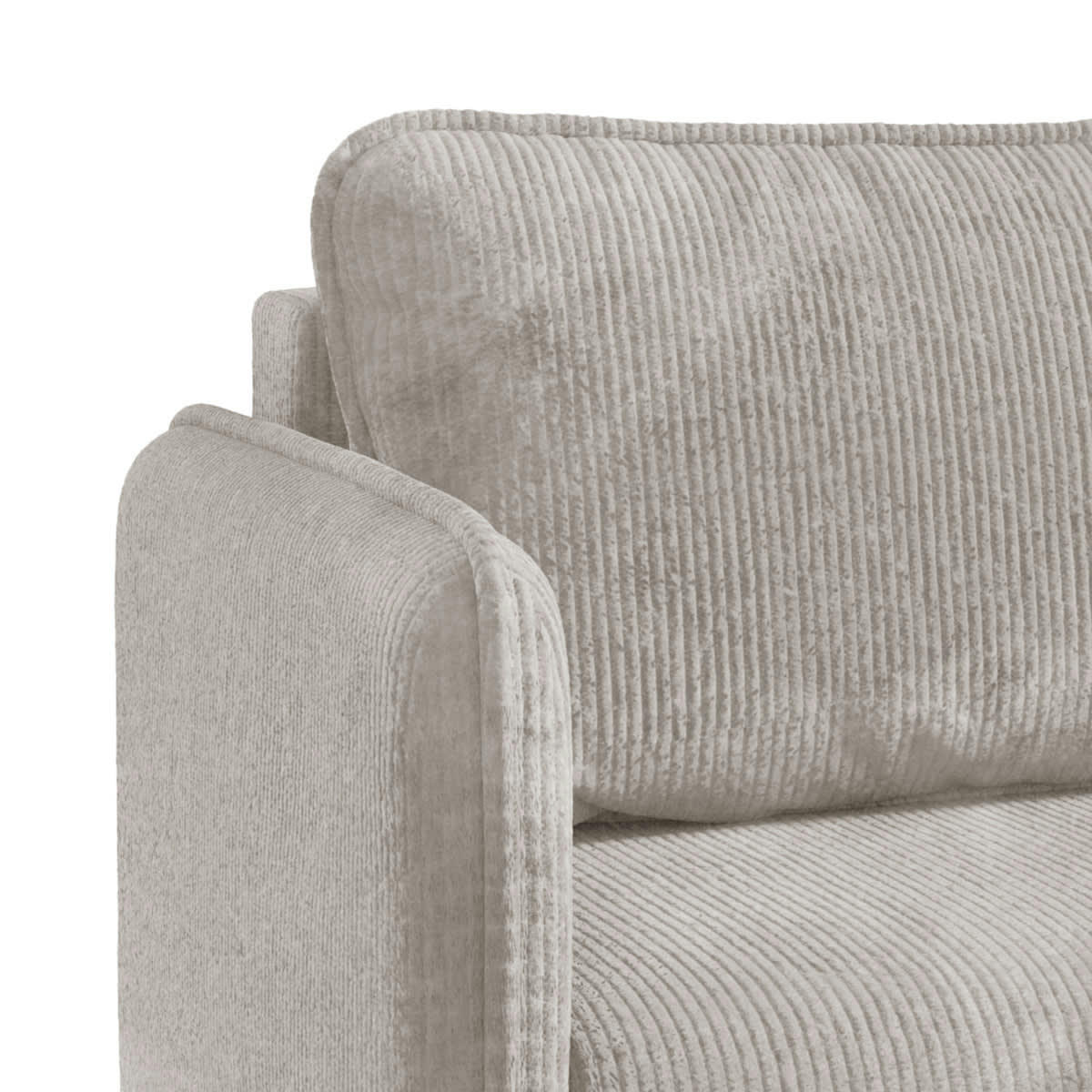 - Canapé convertible 3 places velours côtelé blanc