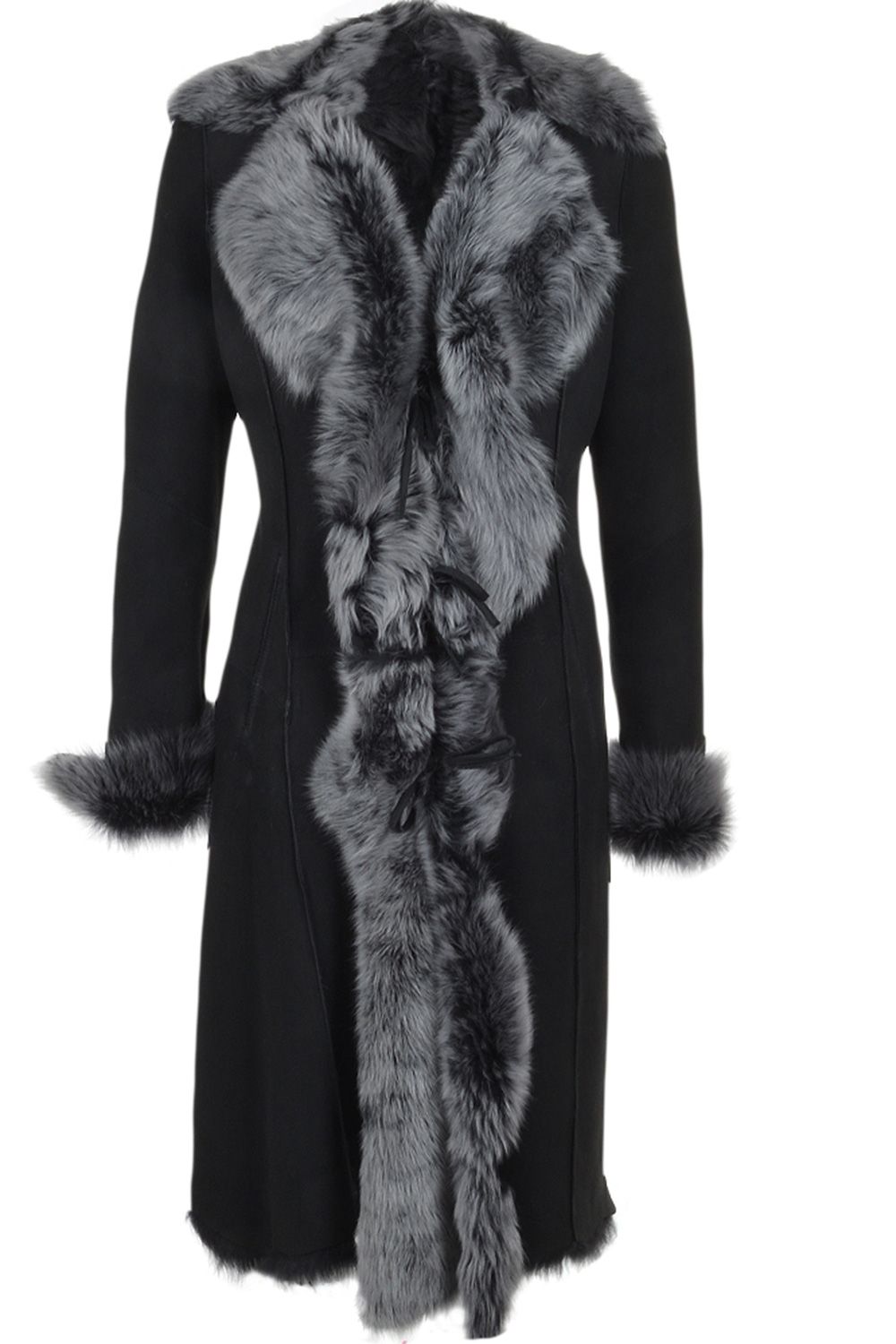 Ashwood Leather Alaska' Long Length Toscana Suede Leather Coat