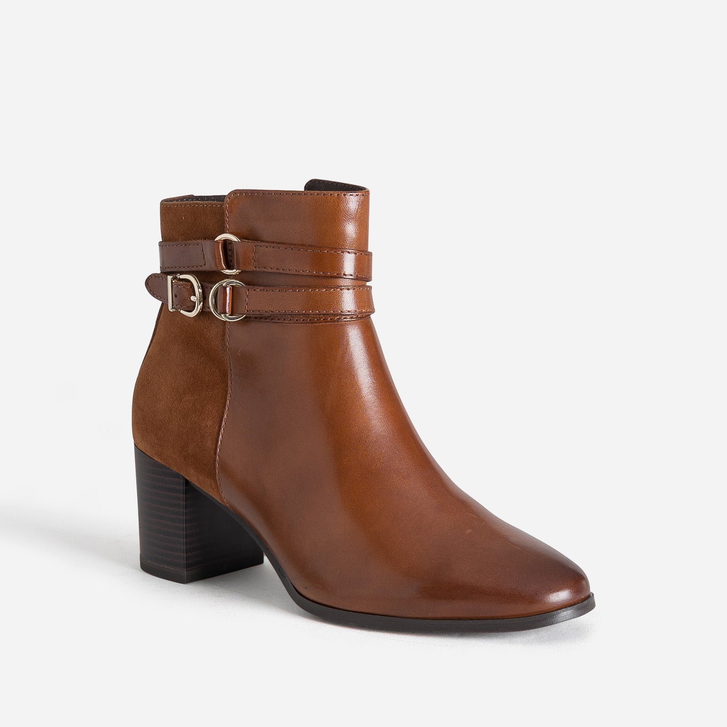 Boots à talon CAPRICE cognac cuir