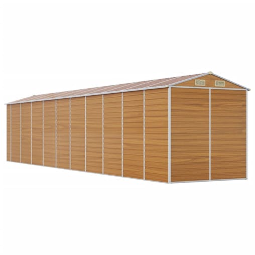 NNEVL Garden Shed Light Brown 191x895x198 cm Galvanised Steel