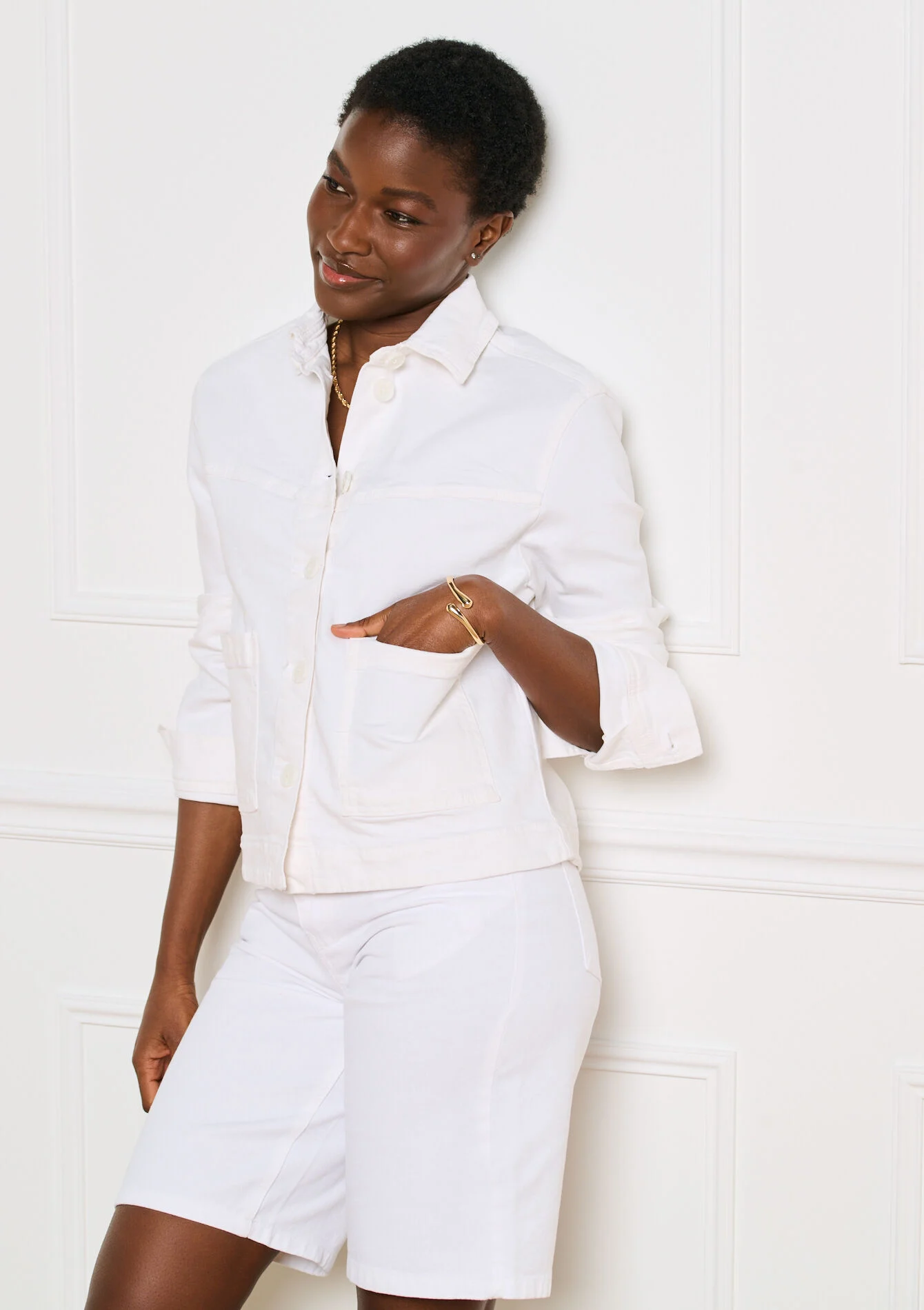 Korte gestructureerde jas