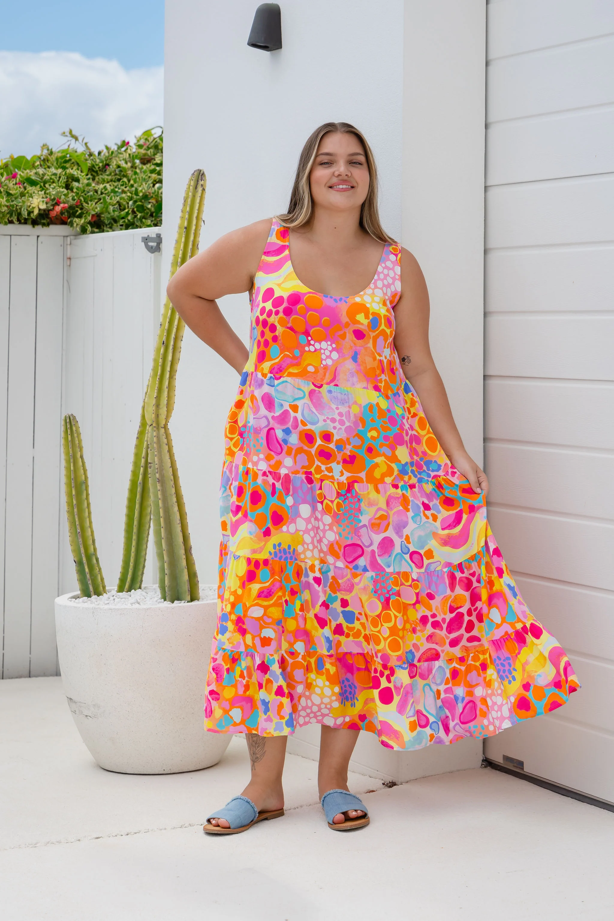 Ronnie Dress in Tequila Sunrise by Kasey Rainbow