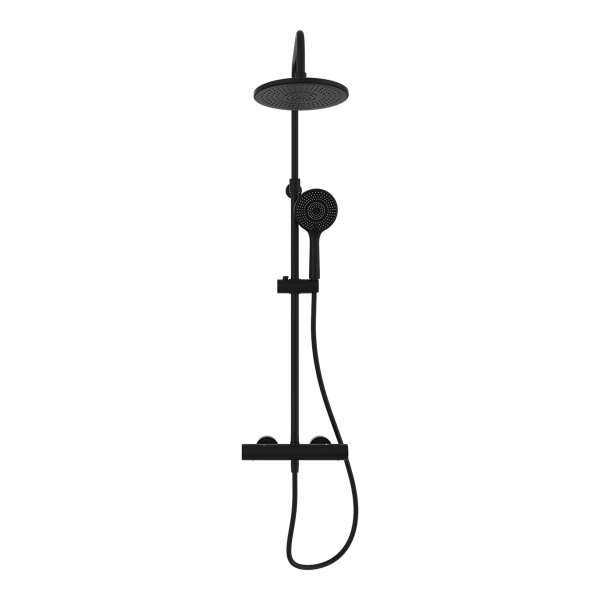 Colonne de douche thermostatique noir Hanalei