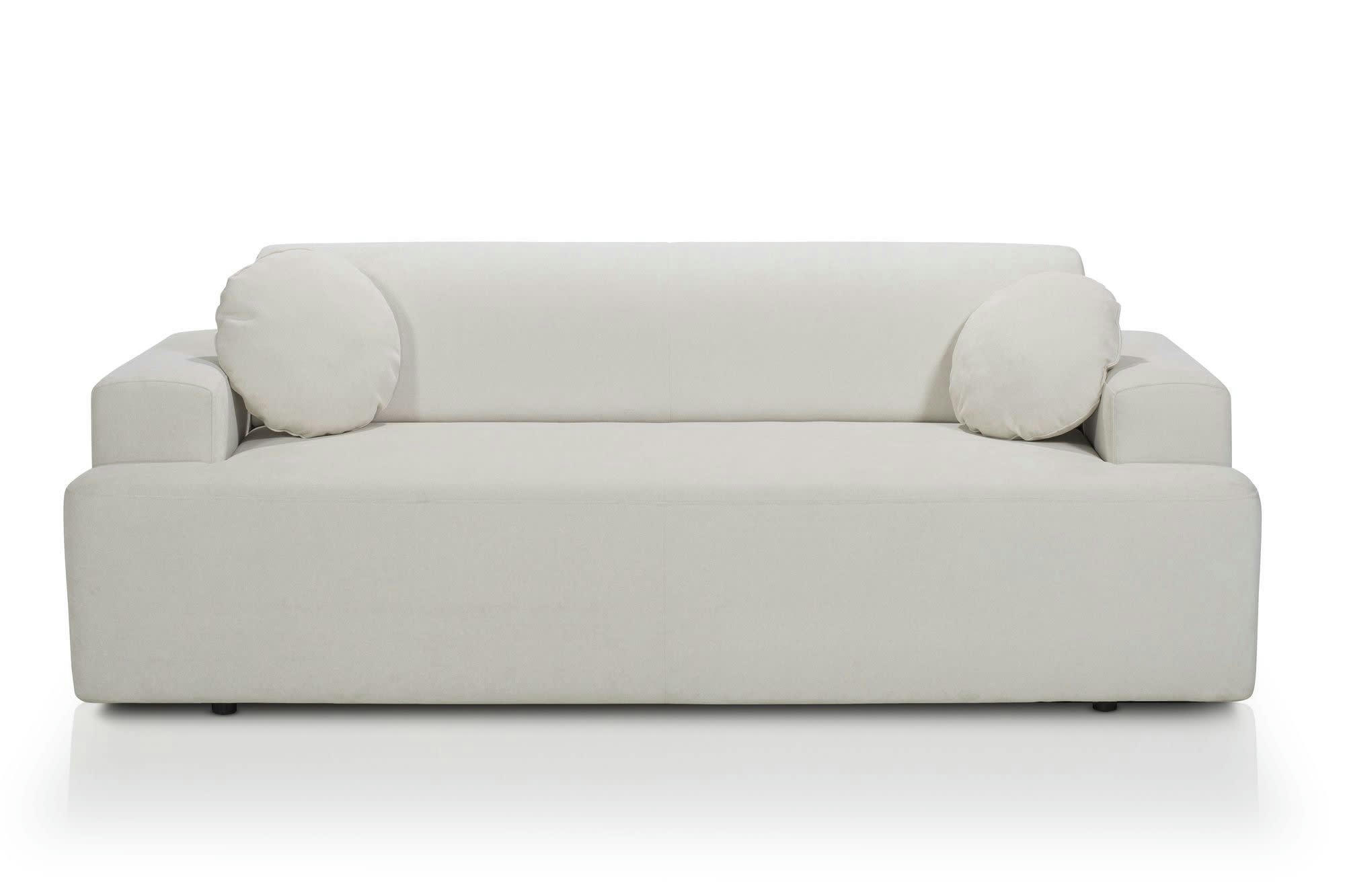 GALA - Canapé fixe 3 places  en tissu beige