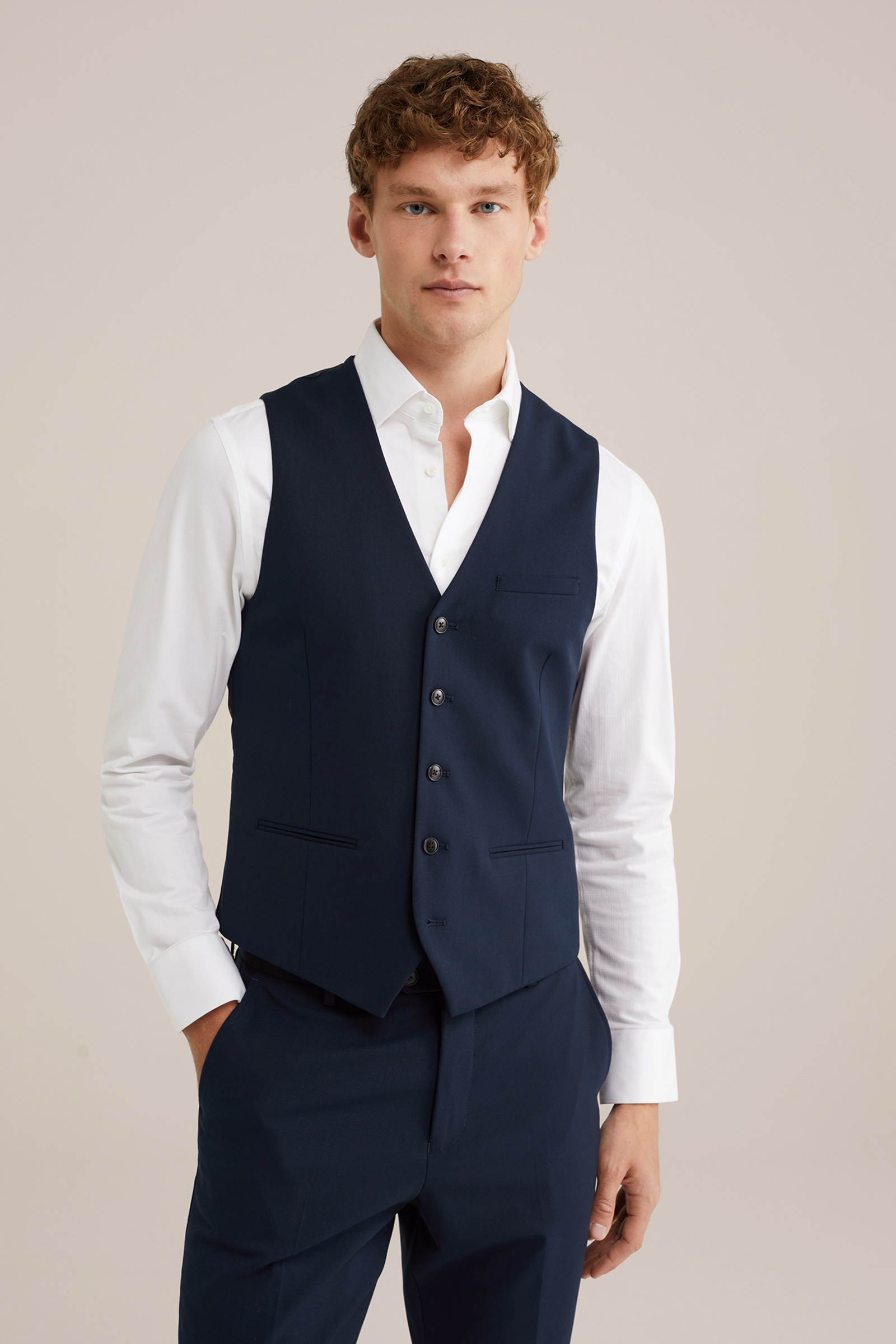 Heren slim fit gilet