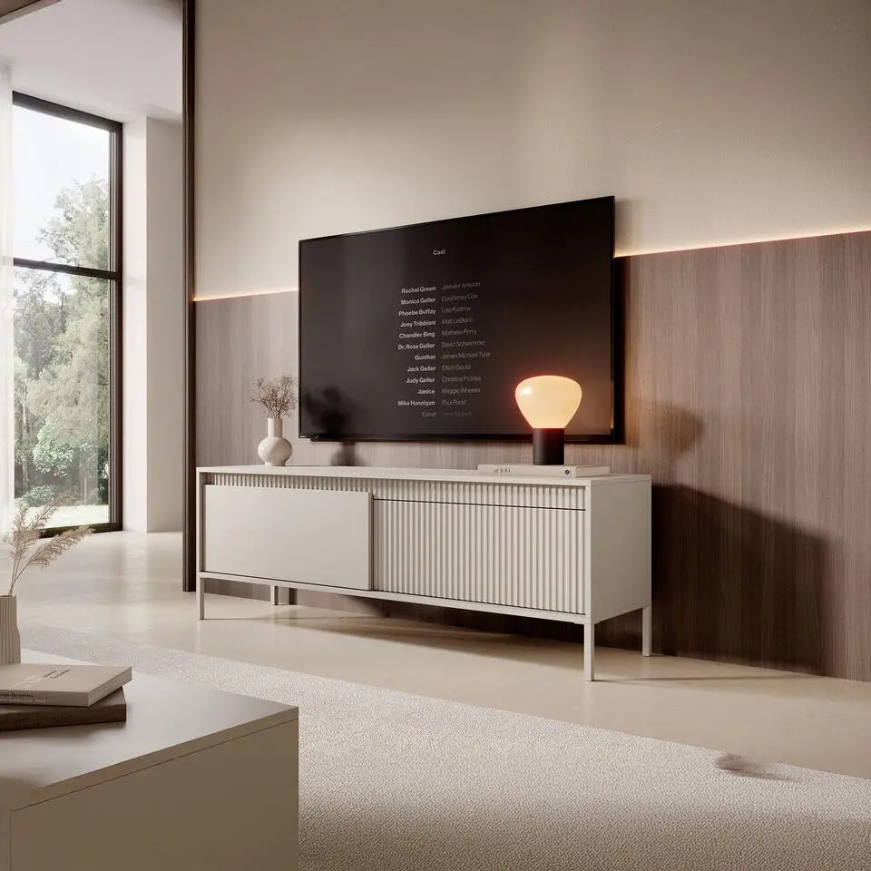 Meubella - TV-Meubel Saran - Beige - 153 cm