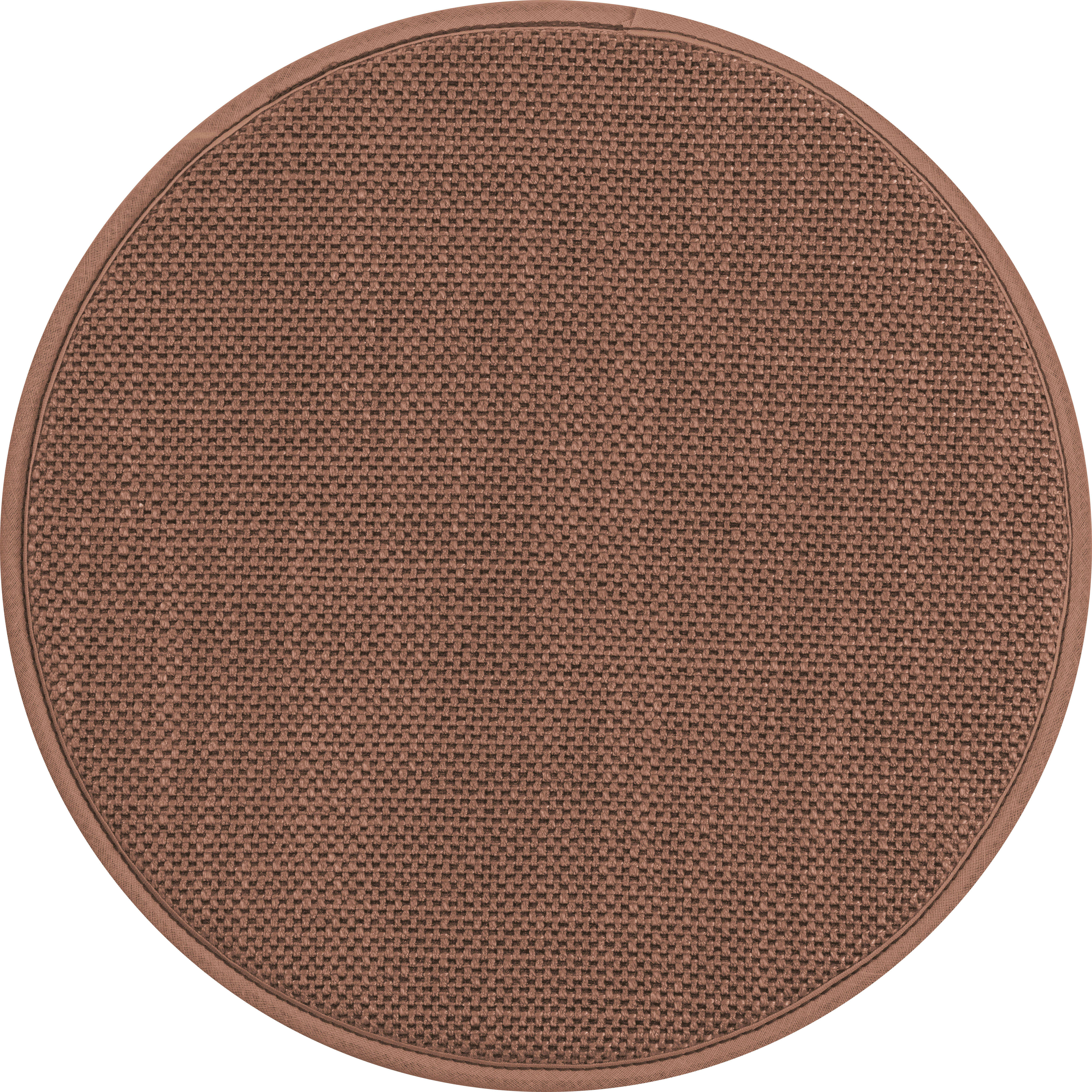 AUSTIN - Galettes de chaises rondes brique bi-matière-Lot de 4 - env.Ø 35cm