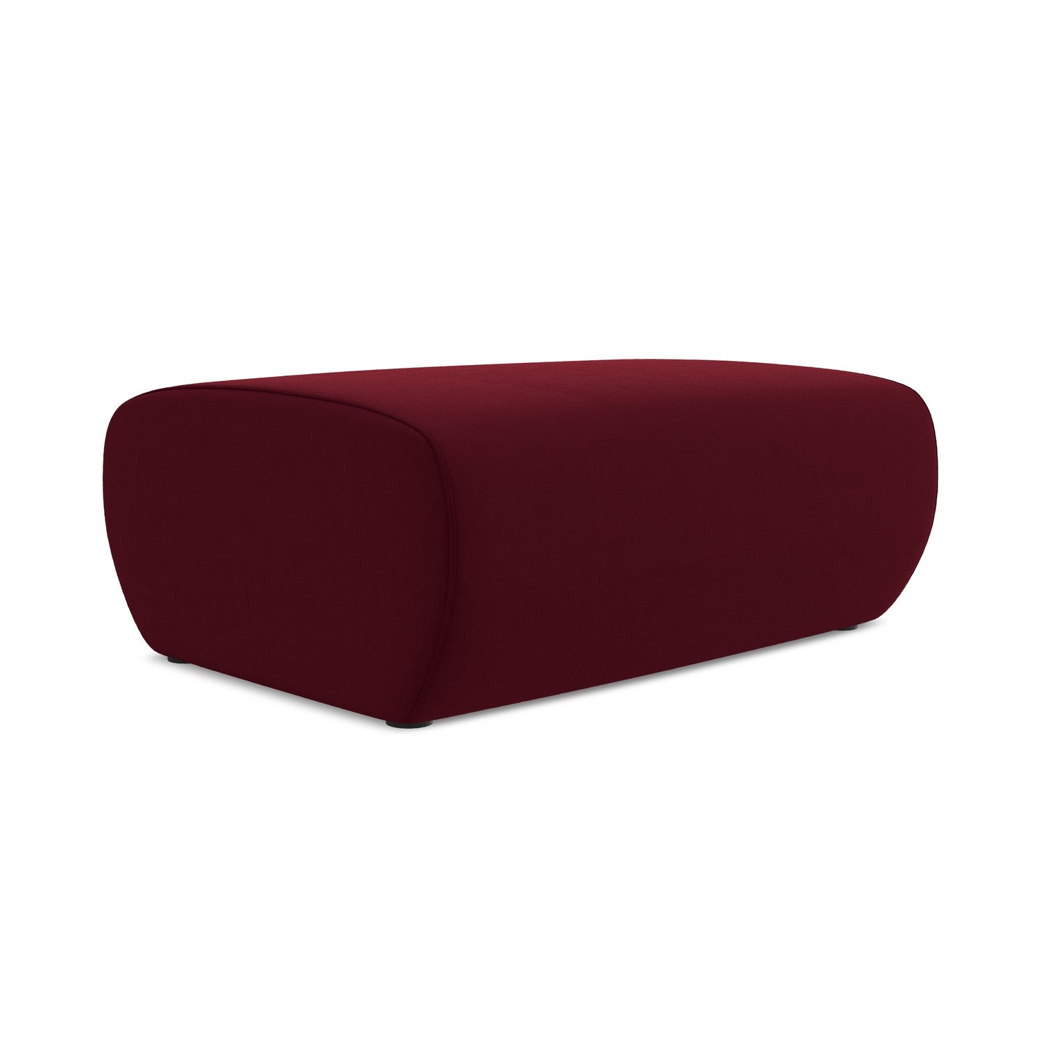 LaMiaSofa Poef Palermo - velours - bourgondië - 100x70x39