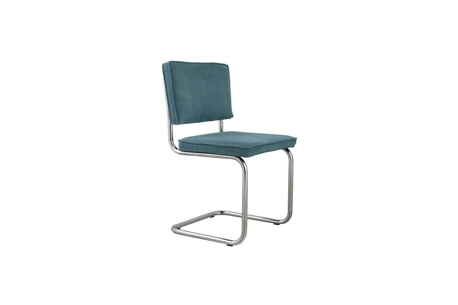 RIDGE RIB - Chaise en tissu bleu