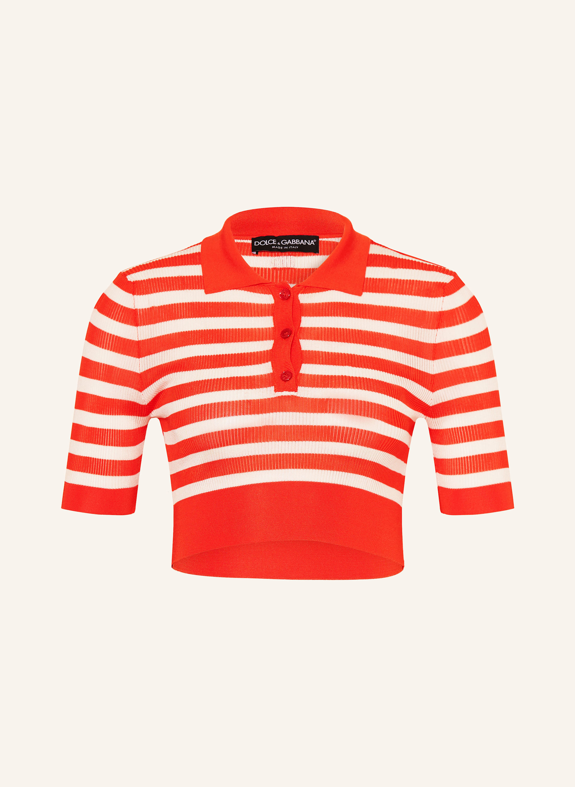 DOLCE & GABBANA Cropped-Poloshirt aus Jersey