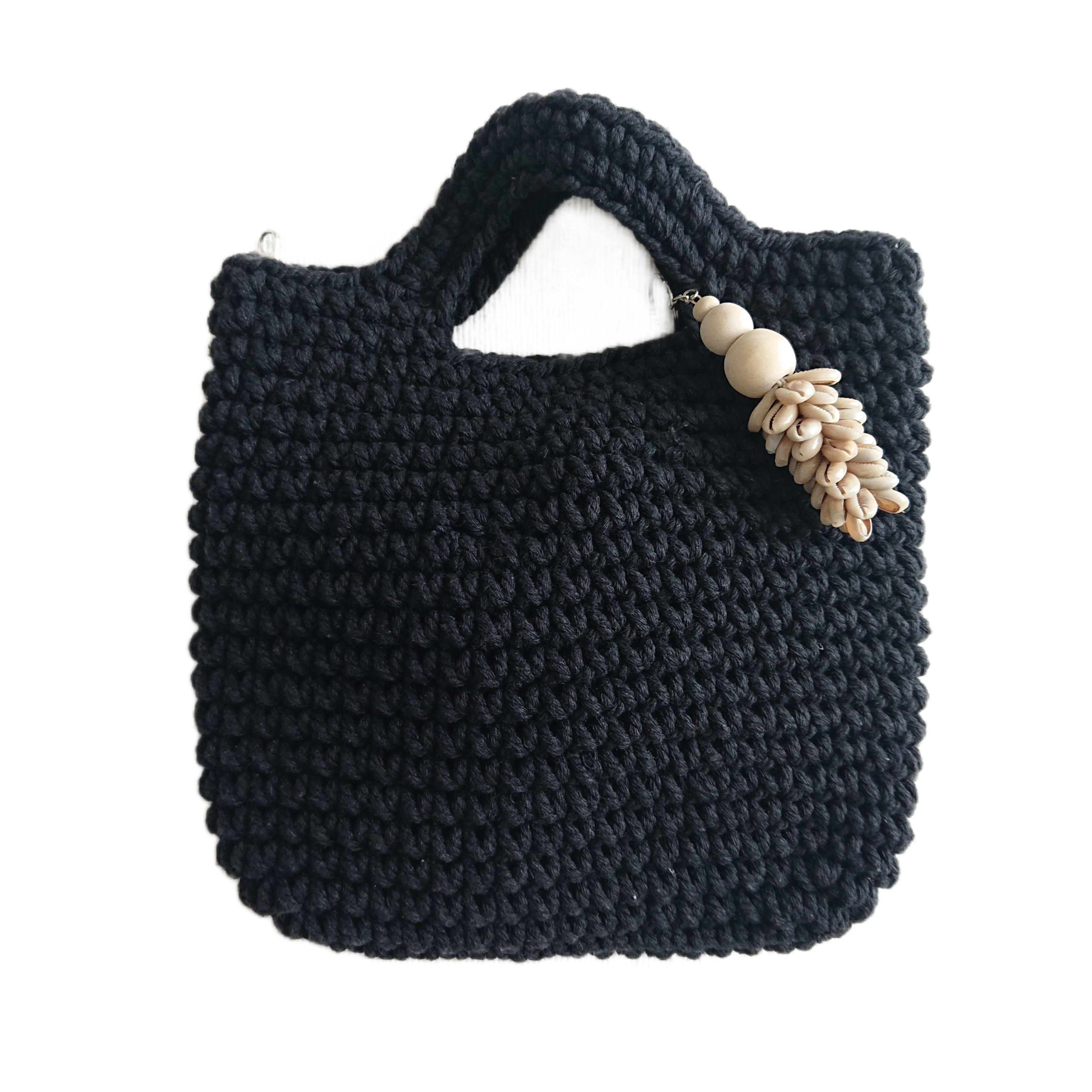 MONA - Sac en crochet, noir